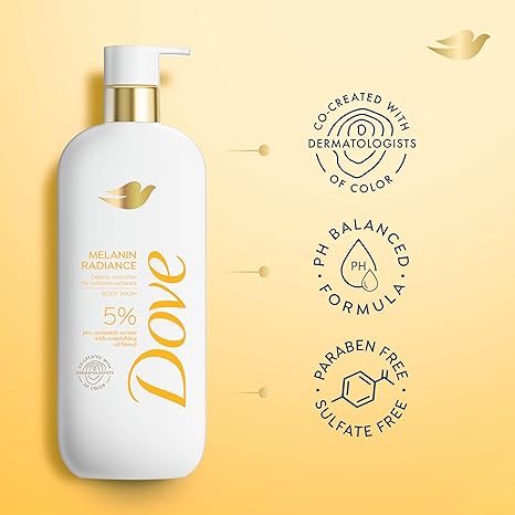 Dove Body Wash Melanin Radiance Nourishes