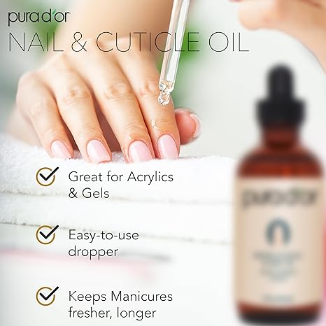 PURA D'OR 4 Oz Nail and Cuticle Oil