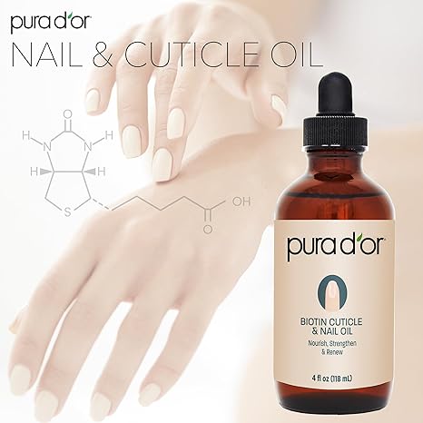 PURA D'OR 4 Oz Nail and Cuticle Oil